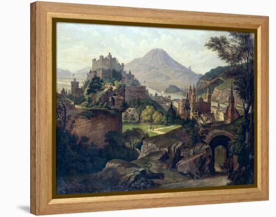 An Extensive View of Salzburg with the Hohensalzburg Fortress-null-Framed Premier Image Canvas