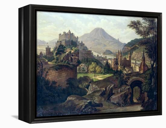 An Extensive View of Salzburg with the Hohensalzburg Fortress-null-Framed Premier Image Canvas