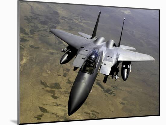 An F-15E Strike Eagle Aircraft in Flight Over Afghanistan-Stocktrek Images-Mounted Photographic Print