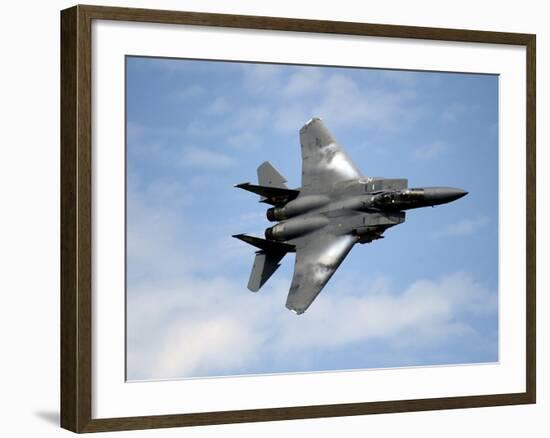 An F-15E Strike Eagle Soars Through the Sky-Stocktrek Images-Framed Photographic Print