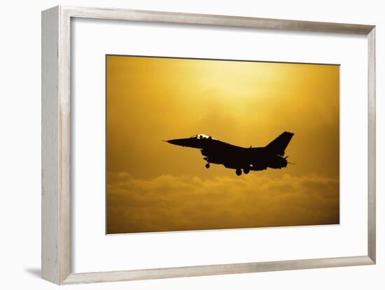 An F-16 Fighting Falcon Comes in for Landing-null-Framed Photographic Print