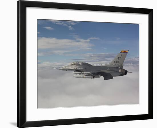 An F-16 Fighting Falcon Flies with An AGM-65 Maverick Missile-Stocktrek Images-Framed Photographic Print