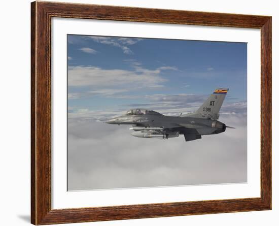 An F-16 Fighting Falcon Flies with An AGM-65 Maverick Missile-Stocktrek Images-Framed Photographic Print