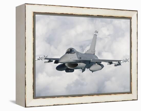 An F-16 from the Colorado Air National Guard in Flight over Brazil-Stocktrek Images-Framed Premier Image Canvas