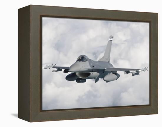 An F-16 from the Colorado Air National Guard in Flight over Brazil-Stocktrek Images-Framed Premier Image Canvas