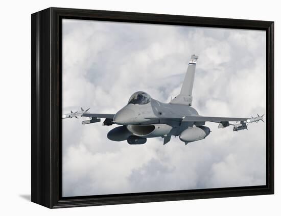 An F-16 from the Colorado Air National Guard in Flight over Brazil-Stocktrek Images-Framed Premier Image Canvas