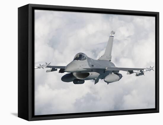 An F-16 from the Colorado Air National Guard in Flight over Brazil-Stocktrek Images-Framed Premier Image Canvas