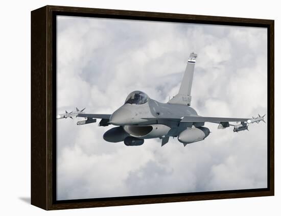 An F-16 from the Colorado Air National Guard in Flight over Brazil-Stocktrek Images-Framed Premier Image Canvas