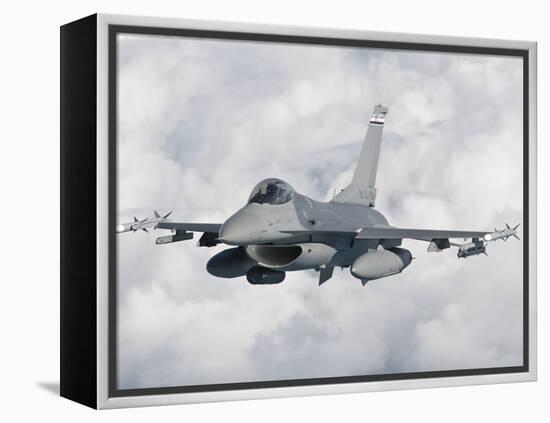 An F-16 from the Colorado Air National Guard in Flight over Brazil-Stocktrek Images-Framed Premier Image Canvas