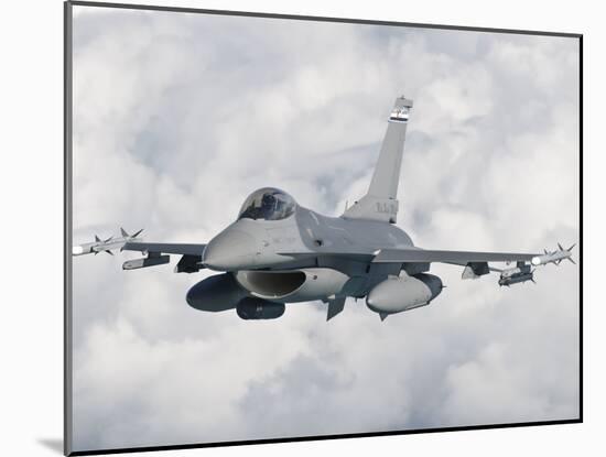 An F-16 from the Colorado Air National Guard in Flight over Brazil-Stocktrek Images-Mounted Photographic Print