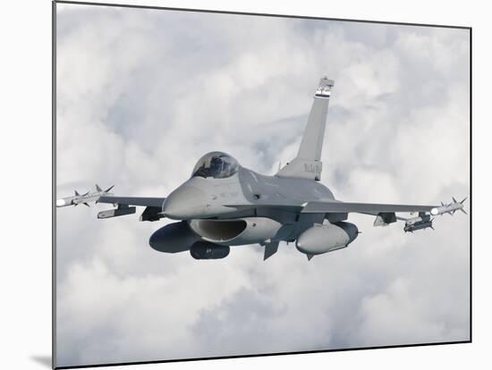 An F-16 from the Colorado Air National Guard in Flight over Brazil-Stocktrek Images-Mounted Photographic Print