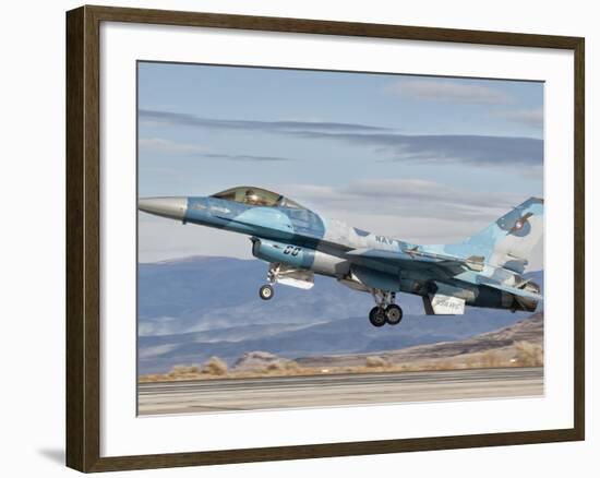 An F-16A Fighting Falcon of the Famous US Navy Topgun Naval Fighter Weapons School-Stocktrek Images-Framed Photographic Print