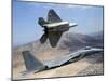 An F-22 Raptor Aircraft Turns Away While An F-15 Eagle Flies the Approach Over Nevada-Stocktrek Images-Mounted Photographic Print