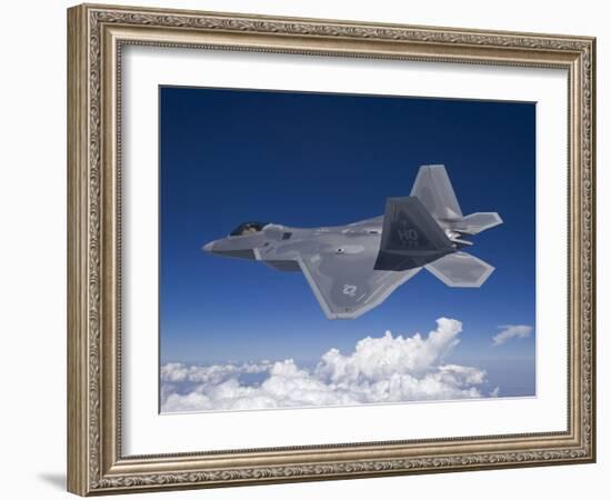 An F-22 Raptor Flies Around Southern New Mexico-Stocktrek Images-Framed Photographic Print