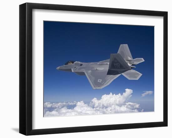 An F-22 Raptor Flies Around Southern New Mexico-Stocktrek Images-Framed Photographic Print
