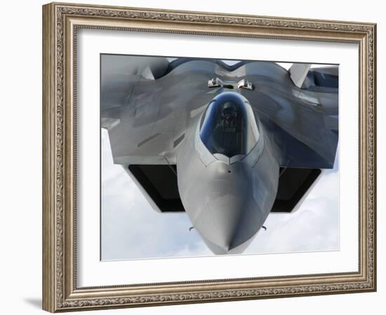 An F-22 Raptor Prepares For Refueling-Stocktrek Images-Framed Photographic Print