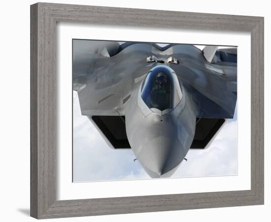 An F-22 Raptor Prepares For Refueling-Stocktrek Images-Framed Photographic Print