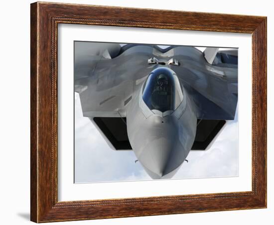 An F-22 Raptor Prepares For Refueling-Stocktrek Images-Framed Photographic Print