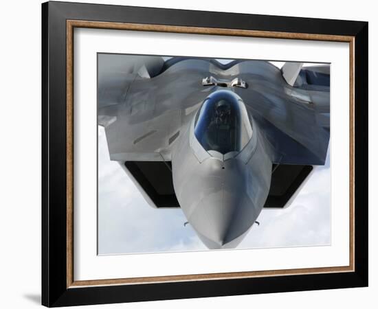 An F-22 Raptor Prepares For Refueling-Stocktrek Images-Framed Photographic Print