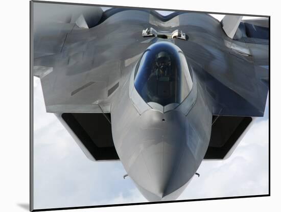 An F-22 Raptor Prepares For Refueling-Stocktrek Images-Mounted Photographic Print