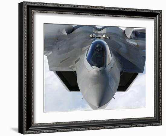 An F-22 Raptor Prepares For Refueling-Stocktrek Images-Framed Photographic Print