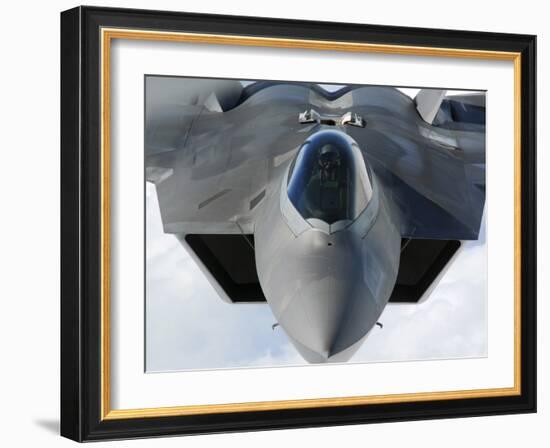 An F-22 Raptor Prepares For Refueling-Stocktrek Images-Framed Photographic Print