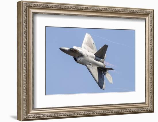 An F-22A Raptor of the U.S. Air Force Turns at High Speed-Stocktrek Images-Framed Photographic Print