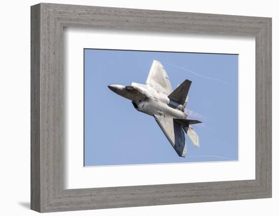 An F-22A Raptor of the U.S. Air Force Turns at High Speed-Stocktrek Images-Framed Photographic Print