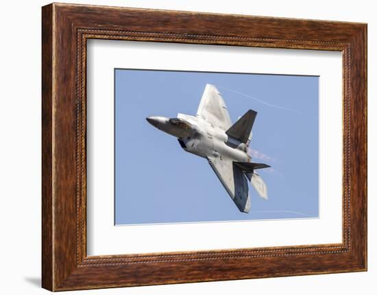 An F-22A Raptor of the U.S. Air Force Turns at High Speed-Stocktrek Images-Framed Photographic Print