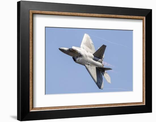 An F-22A Raptor of the U.S. Air Force Turns at High Speed-Stocktrek Images-Framed Photographic Print
