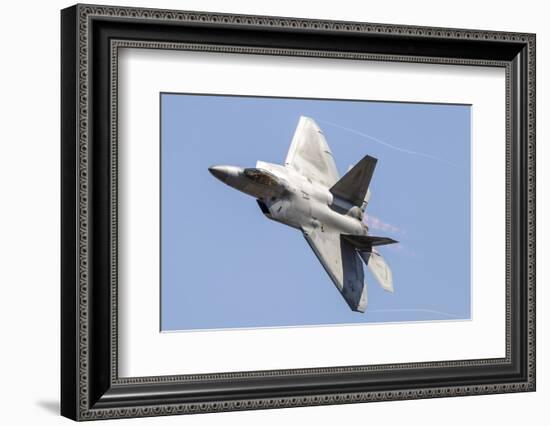 An F-22A Raptor of the U.S. Air Force Turns at High Speed-Stocktrek Images-Framed Photographic Print