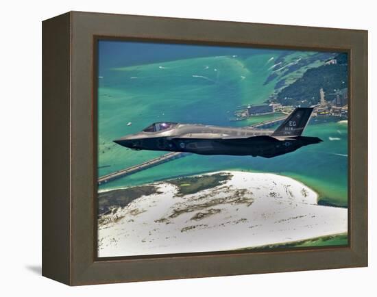 An F-35 Lightning II Flies Over Destin, Florida-Stocktrek Images-Framed Premier Image Canvas