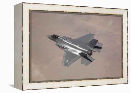 An F-35 Lightning Ii Flies over Edwards Air Force Base, California-null-Framed Premier Image Canvas