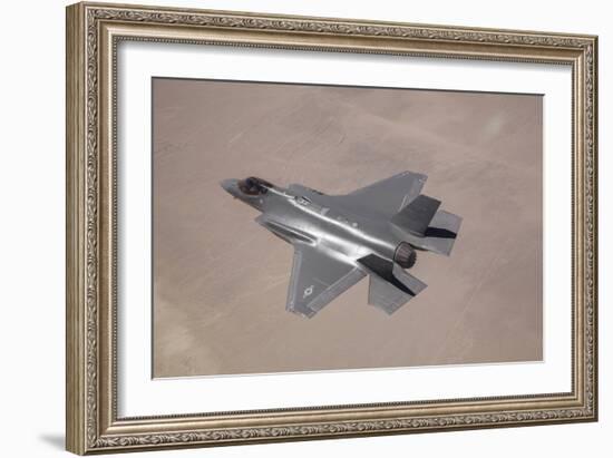 An F-35 Lightning Ii Flies over Edwards Air Force Base, California-null-Framed Photographic Print