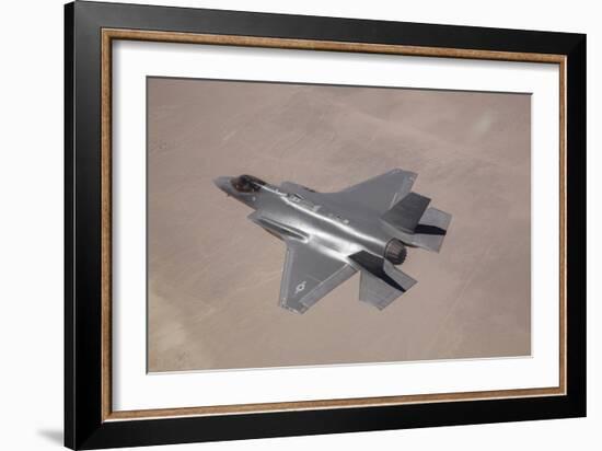 An F-35 Lightning Ii Flies over Edwards Air Force Base, California-null-Framed Photographic Print