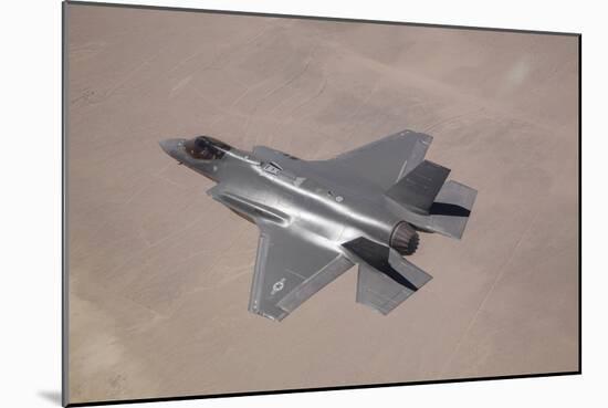 An F-35 Lightning Ii Flies over Edwards Air Force Base, California-null-Mounted Photographic Print