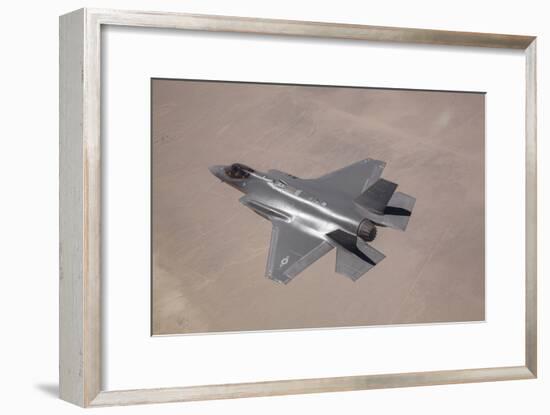 An F-35 Lightning Ii Flies over Edwards Air Force Base, California-null-Framed Photographic Print