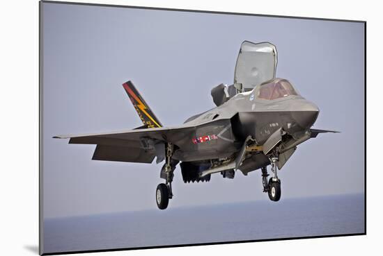 An F-35 Lightning Ii Prepares for Landing-null-Mounted Photographic Print