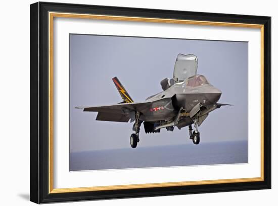 An F-35 Lightning Ii Prepares for Landing-null-Framed Photographic Print