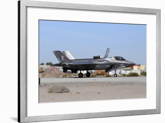 An F-35B Lightning Ii Landing at Marine Corps Air Station Yuma, Arizona-Stocktrek Images-Framed Photographic Print
