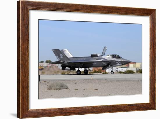 An F-35B Lightning Ii Landing at Marine Corps Air Station Yuma, Arizona-Stocktrek Images-Framed Photographic Print