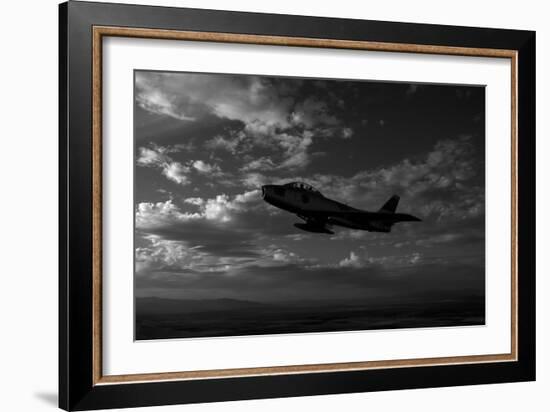 An F-86F Sabre in Flight Near Glendale, California-null-Framed Photographic Print