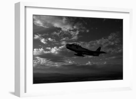 An F-86F Sabre in Flight Near Glendale, California-null-Framed Photographic Print