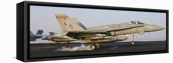 An F/A-18 Hornet Lands Aboard USS Harry S. Truman-Stocktrek Images-Framed Premier Image Canvas