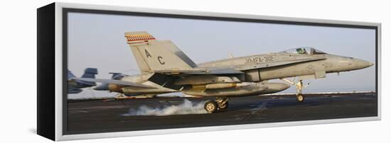 An F/A-18 Hornet Lands Aboard USS Harry S. Truman-Stocktrek Images-Framed Premier Image Canvas