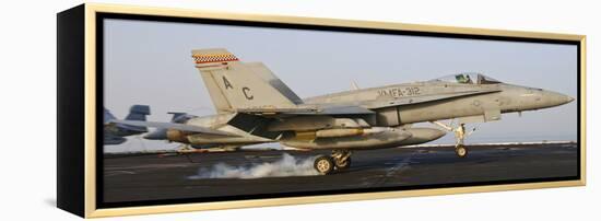 An F/A-18 Hornet Lands Aboard USS Harry S. Truman-Stocktrek Images-Framed Premier Image Canvas