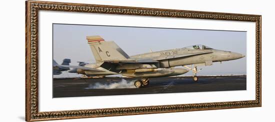 An F/A-18 Hornet Lands Aboard USS Harry S. Truman-Stocktrek Images-Framed Photographic Print