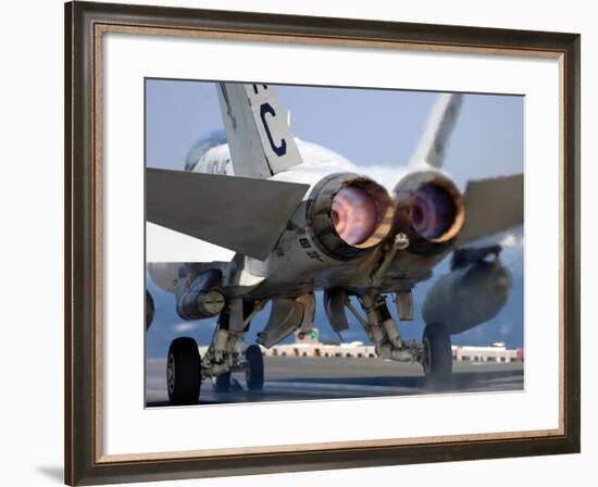 An F/A-18A+ Hornet Launches Off the Flight Deck of USS Harry S. Truman-Stocktrek Images-Framed Photographic Print