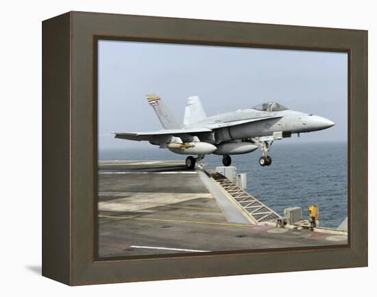 An F/A-18C Hornet Launches from the Aircraft Carrier USS Harry S. Truman-Stocktrek Images-Framed Premier Image Canvas