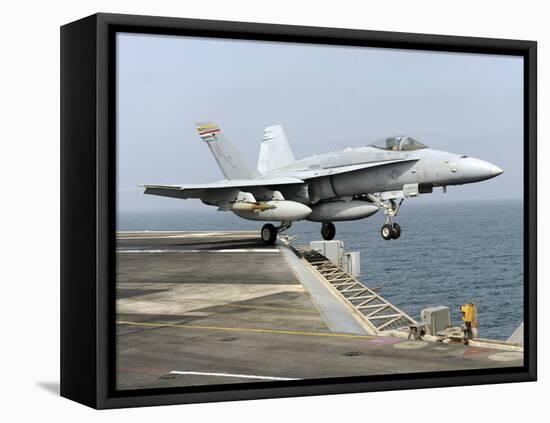 An F/A-18C Hornet Launches from the Aircraft Carrier USS Harry S. Truman-Stocktrek Images-Framed Premier Image Canvas